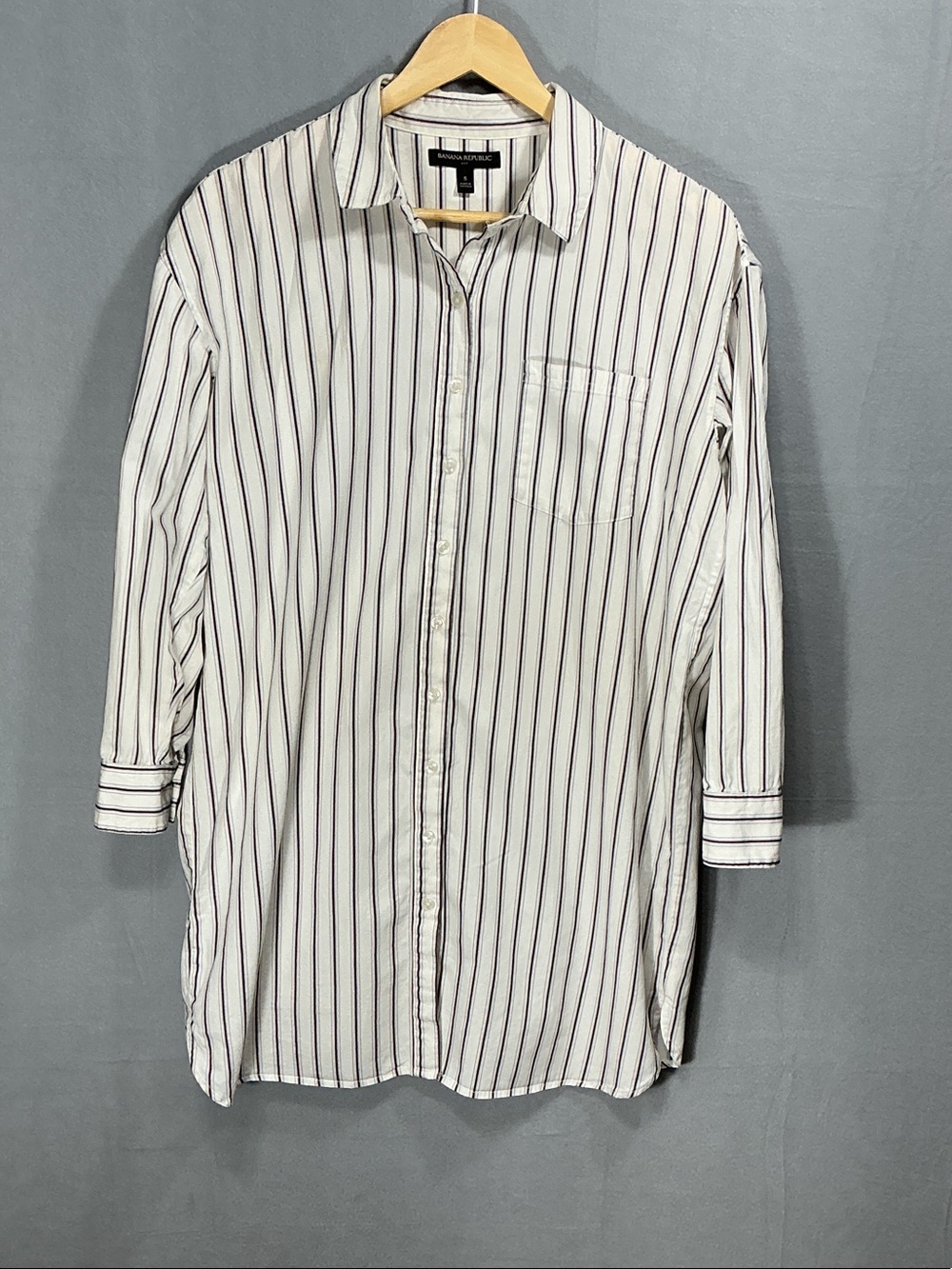 Banana Republic Striped Oversized Boyfriend Tunic Top S